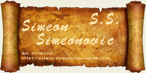 Simeon Simeonović vizit kartica